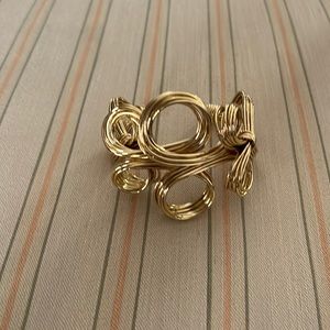 Gold scroll cuff bracelet